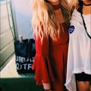 American Threads red romper